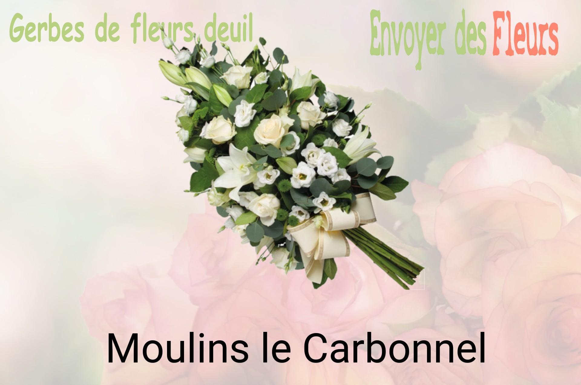 Gerbe de fleurs de deuil livrée à Moulins-le-Carbonnel